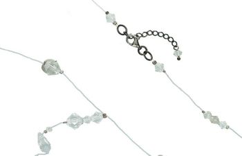 Srebrny naszyjnik ślubny z kryształami Swarovski – NR 504  Kolekcja Swarovski Jewellery zapięcie.jpg